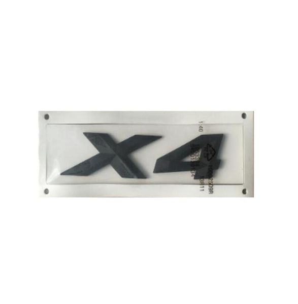 Gloss Black Quot X 4 Cot Número do tronco Cartas de crachá Emblemet Letter Stick para BMW X44067510