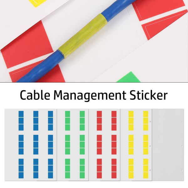 1 adesivo per etichette per cavo del foglio A4 Adesivo per autoadesiva marcatore marcatore cravatto cavo etichetta impermeabile colorata