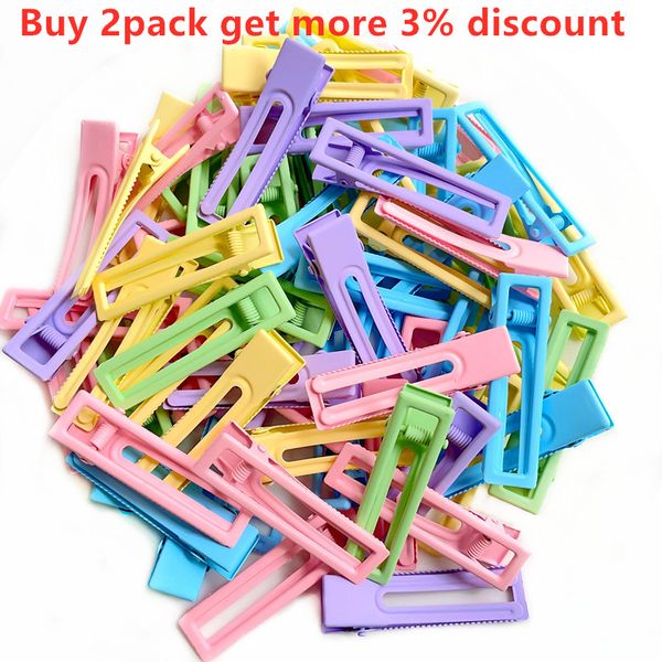 10 pezzi da 6 cm Candy Candy Hairclip Girls Rectangle Hairpins Base per percorsi per bambini Gioielli Clip Fare Accessori per capelli