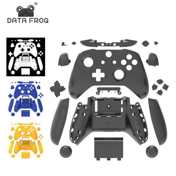 Fälle Daten Frosch Ersatz Shell voll für Xbox One Slim Controller Häuser Joystick -Hülle Deckung Hautreparaturteile Zubehör