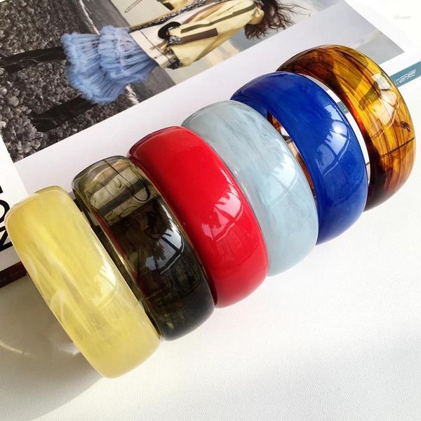 Armreifen Ujbox Multicolor -Frauen -Handgelenk -Schmuckzubehör Acrylharz -Armreifen Armbänder für