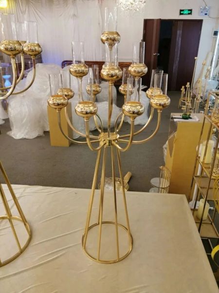 2/4/5/8/10pcs Metall Candelabra Kerzenhalter Ständer Hochzeitstisch Mittelstücke Road Lead Weihnachten für Home Party Dekoration