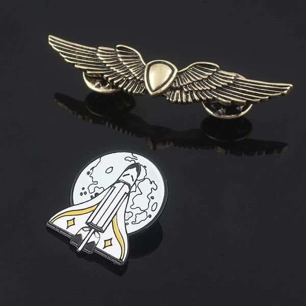 Последний из нас 2 рюкзак Ellie Pins Brooch Shield Wings Rocket Spaceship Brouches для фанатов косплей ювелирные изделия