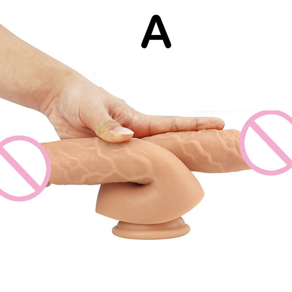 Двойной дилдо анальный штекер стимулируйте влагалище и анус мягкий пенис реалистичный дик секс -игрушка Phallus для женщин секс -продукт для лесбиянок