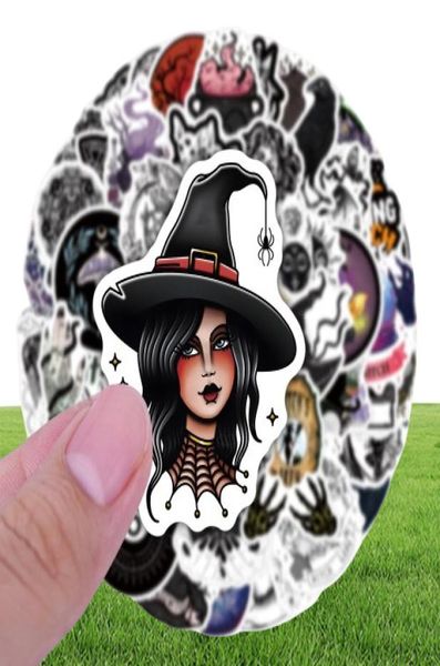 50pcs graffiti skateboard adesivos escuros witch para carro scrapbooking scrapbooking de lápis diário de laptop planejador de laptop Decoration livro alb6067684