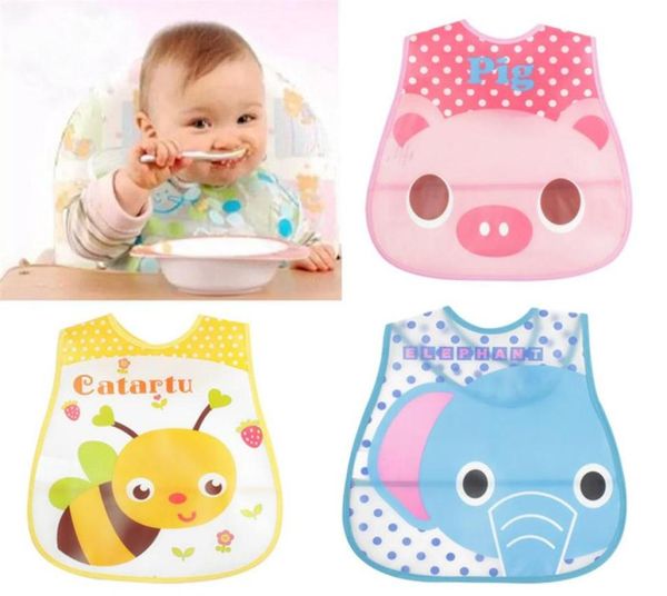 Babadores de 10pcs baby babadores EVA Borda à prova d'água meninos meninos bebês Padrões de desenho animado Borp Burp panos para auto -alimentação Care232q3399995