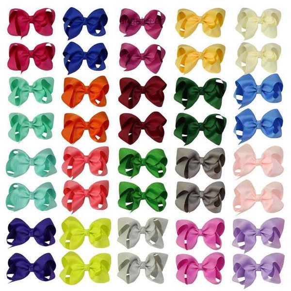 4 pollici da 4 pollici per bambini a 40 colori gioielli fatti fatti a mano fiore a mano con accessori per capelli con peli