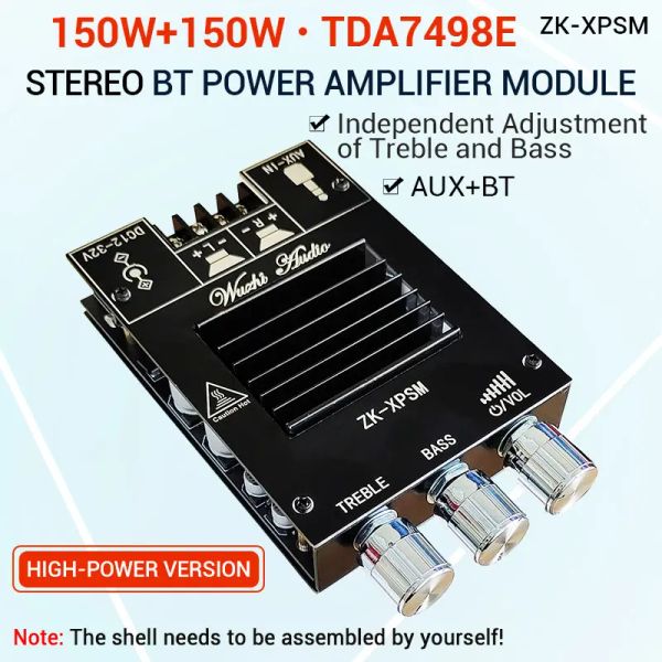 Усилитель TDA7498E 2*150W Audio Power усилитель BT 5.0 Стерео -сабвуфер Hifi Class D Цифровая музыка домашняя музыка aux evalizer усилитель