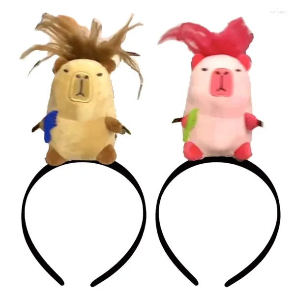 Haarclips lustige Capybara Hairband Face Requisiten Bühnenaufführungen Stirnband einzigartige Frauen Accessoire für Partys und tägliche Verschleiß