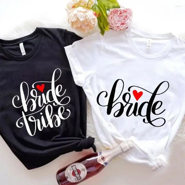 Frauen T-Shirts Frauen Tops Sommer Tees Junggeselle Bachelorette Party Dusche Henne Brautjungfer T-Shirt Girls Hochzeit weiblich Harajuku