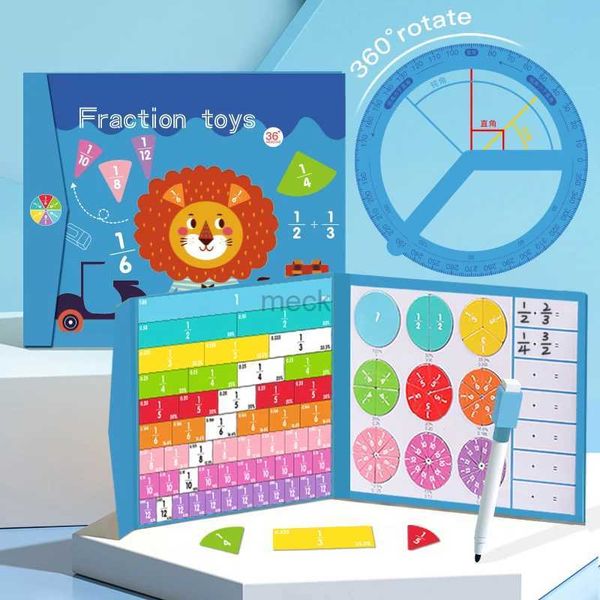 Dekompression Spielzeug Kinder Kinder Magnetfraktion Mathematikspielzeug Holzfraktion Buch Set Visuelle Hilfe Kinder arithmetische Bildungslernspielzeug 240413