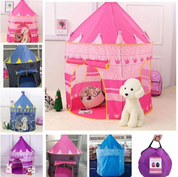 Casa infantil Play House Dobrando Yurt Prince Princess Game Indoor Rastreling Kids Toys8767792