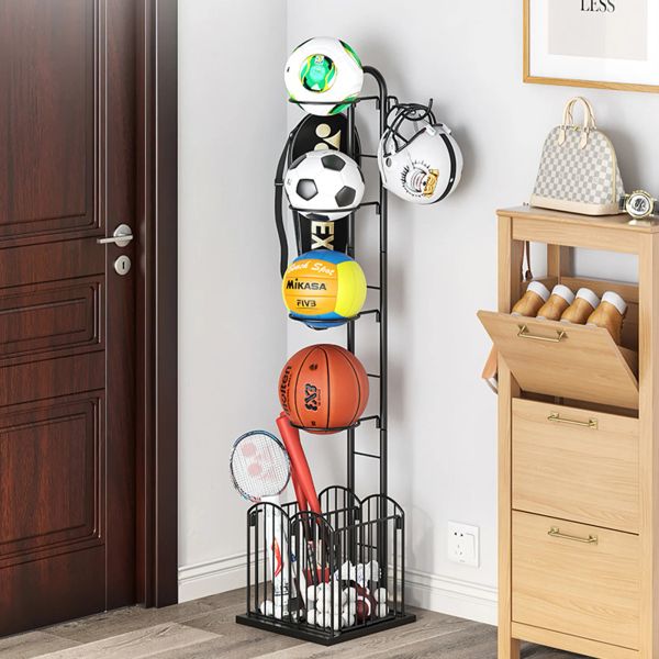 Basketball Sports Equipment Remok Remoking Still Sport Equipment Storage per garage con cesti e ganci per palline per le palline