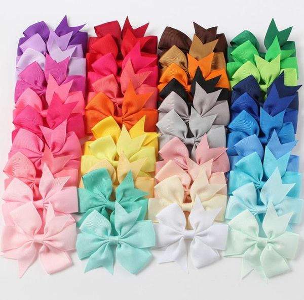 40 Farben Childrens Ins Candy Farbe Fashion Ribbon Bogen Haare amerikanische Kinder Party Performance Prinzessin Hair Accessoires7053115