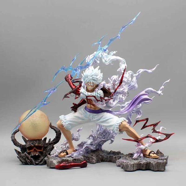 Fumetti eroi 28cm anime un pezzo figura di sole Dio marcia 5 nika luffy action figura gk thunderbolt scimmia d luffy model pvc gallo collezionabile regalo 240413