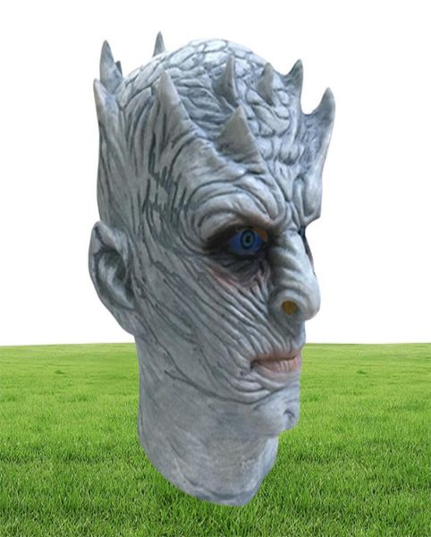 Filmspiel Thrones Night King Mask Halloween Realistic Scary Cosplay Kostüm Latex Party Maske Erwachsene Zombie -Requisiten T2001161859560