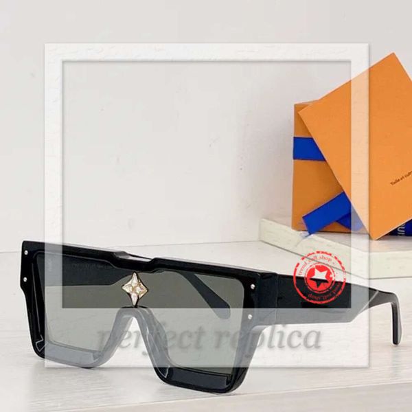 Gli occhiali da sole cicloni uomini di lusso di alta qualità Z1547 STRAMA SQUATTURA VINTAGE ROMBOID Diamond Diamond Glasshi Avant-Garde Eccomberati unici Eyewear Anti-Ultraviolet Vieni con 681