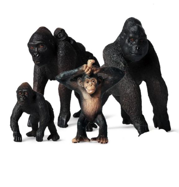 Simülasyon küçük goril aksiyon figürleri hayat benzeri eğitim çocuklar vahşi hayvan model oyuncak hediye sevimli oyuncaklar3770496