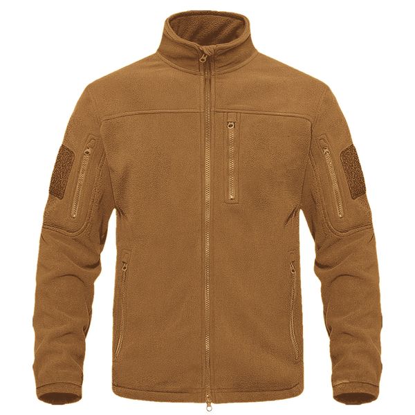Herren Fleece Tactical Jacket Stand Collar Military Field Jacke mit mehrpockets Wärme Outdoor Mountaineering Jacke