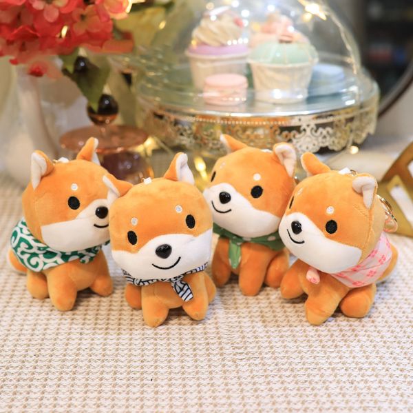 Creative novo cão shiba cães de 4 polegadas 12 cm de boneca boneca boneca de pelúcia pingente pingente de pingente boneca boneca de presente