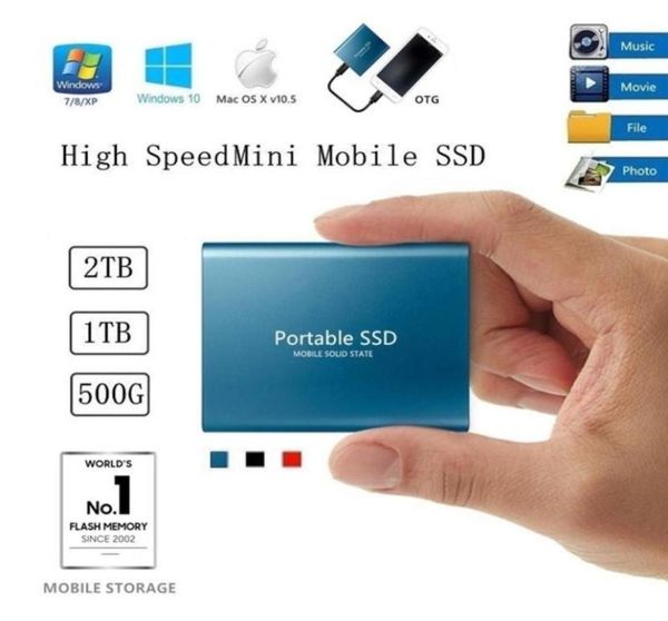 Smart Home Control SSD 4TB 2TB 1TB 500G Tragbare externe Festplatte USB 31 Typ C Festkörperstaat für Laptop Highspeed Storage8500939
