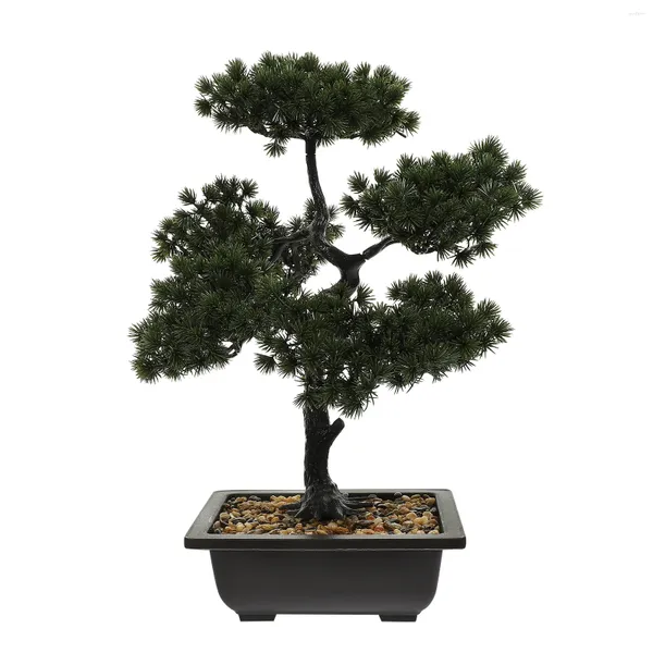 Dekorative Blumen Simulation Willkommen Kiefern Haus Pflanzen Baum Büro gefälschter Bonsai Kunst für Tischstatue simulierte Plastik Haushalt