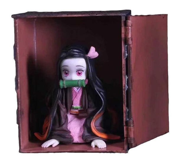 Art mini kimetsu no yaiba gk kamado nezuko na caixa ver.Modelo de ação de ação de PVC Doll colecionável DOLL Q07225027289