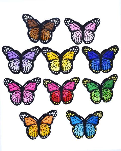10 Stcs große Größe Schmetterling Streifen Patch für Kinderkleidung auf Patch Applique Nähen bestickte Flecken DIY -Etiketten Rucksack AC1758221