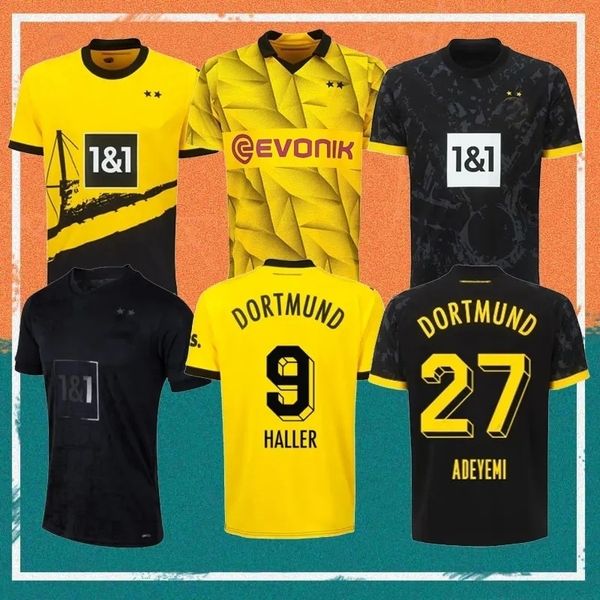 Borussia Dortmund 23 24 Soccer Jersey Youssoufa Moukoko Nico Schlotterbeck Emre Can Marcel Sabitzer Niklas Sule Jamie Bynoe-Gittens Kit Kit Home Away Away