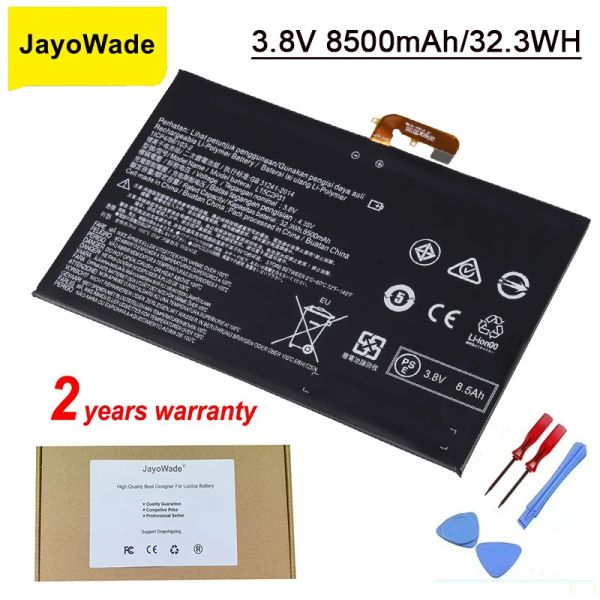 Baterias Jayowade Factory 8500mAh L15C2p31 Bateria de laptop para Lenovo Yoga Book YB1X91F X91L X91X YB1X90F YB1X90L Série Bateria