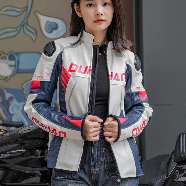 Дюхан летняя дышащая мотоциклетная куртка Мужчины Женщины ветрозащитная велосипедная защита. Одеждающая одежда отражающая 240402