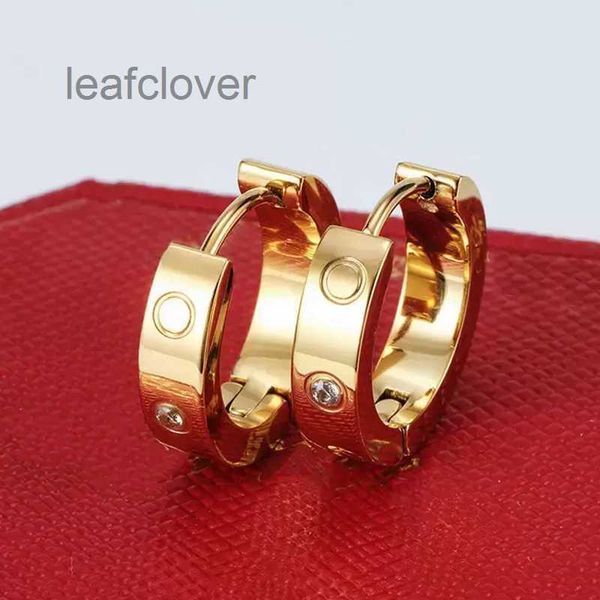 Ohrringe Designerin für Frauen Gold Luxus Ohrring Edelstahl Schmuck rosafarbene Gold Silber Schilze Love Ohrring Schmuck Juwel Girl Lady Party Geschenk 9mm 12mm