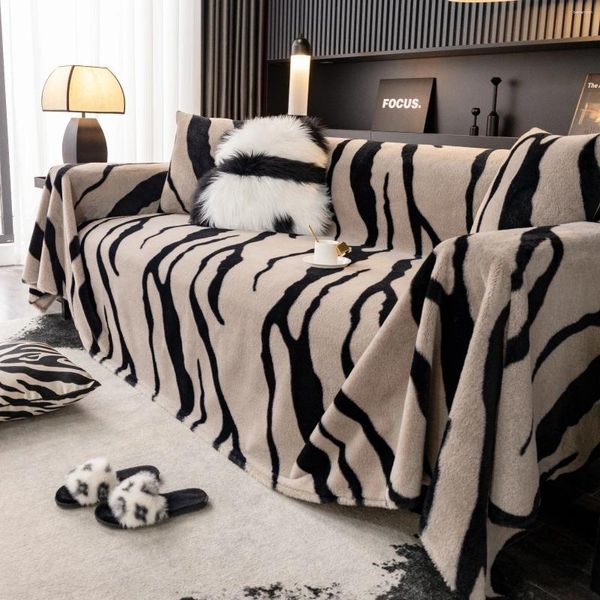 Coperture per sedie moderne zebra mobili divani mobili per asciugamano cover 4 posti lancio di divano coperta di divano a poltrona per tutta la stagione