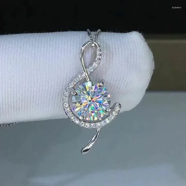 Colares pendentes Huitan Colar elegante de noiva para o casamento de luxo de luxo CZ