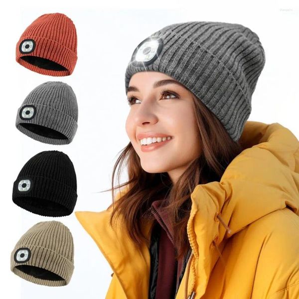 Beralar Led Örgü Hat Beanie Işık Örgü Gece Çalışan Açık Hava Aktiviteleri UNISEX KIŞ POLİSİ ASTERLER