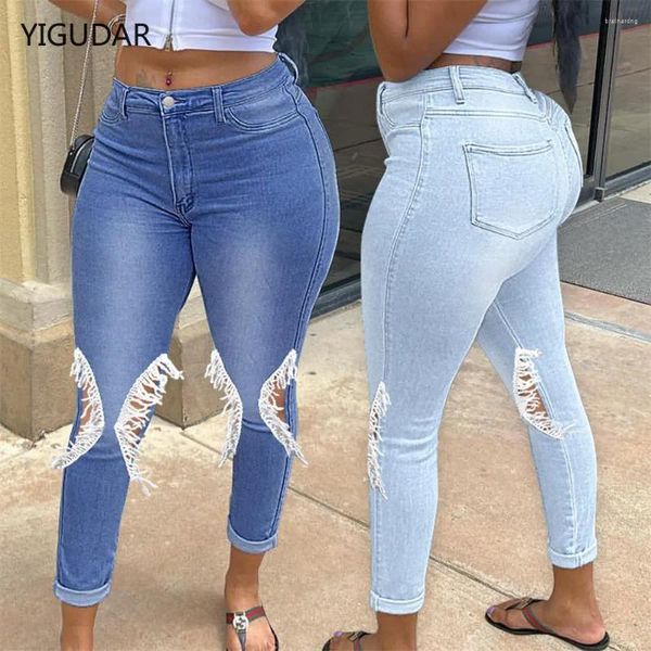 Jeans da donna Donne magra estate slim denim matita allungatela alta pantaloni di lavaggio leggings alla moda ascensore per jeans sexy