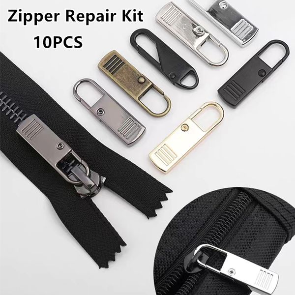 5/10pcs zíper instantâneo universal correção instantânea kit de reparo de zíper de zíper de dentes deslizantes de zíper resgate novo design para costura diy