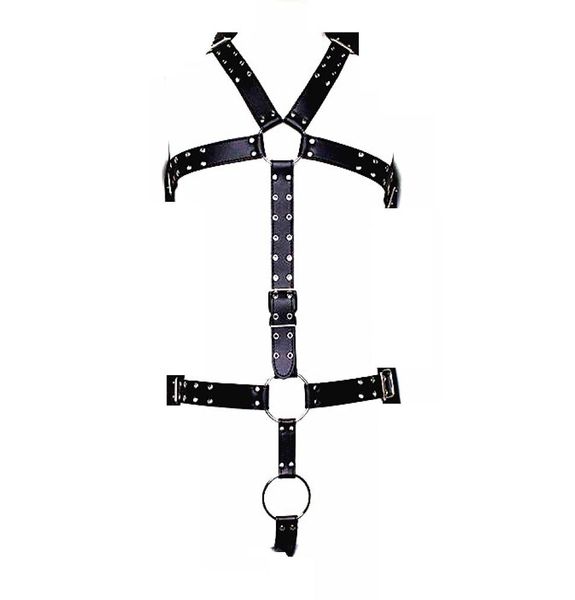 Cablaggio del corpo maschio Full Body Suit Bondage Fetish alternativo SM giocattoli per sesso adulto Limite di pelle Stume da corpo 7366591