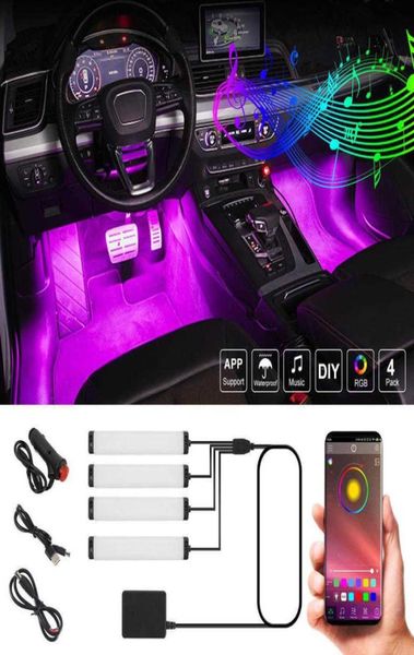 512V LED LED AUTTRO AUTO MOLLE DESIGN COILE DESIGN 56 MODES AMBIENT LAGGI LED LUCI DI SINCRIZIONE APP MUSICA BUETOOTH CONTROLO3760184