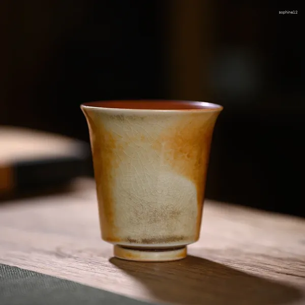 Set di stoviglie jingdezhen tazza di fuoco in legno fatta a mano Master Ice crack tè glassa retrò retrò piccolo