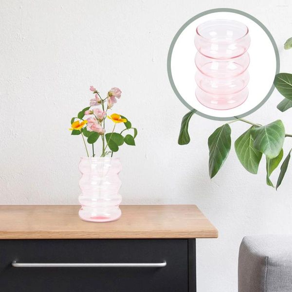 Vasen gefärbte Glas Vase -Pflanzen Behälter Einfacher Blumenhalter Dekorative Hydroponic Creative Pflanzer Terrarium