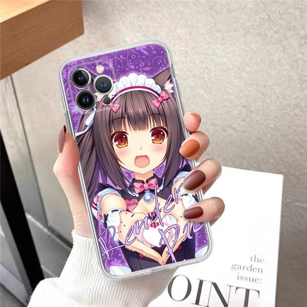 Nekopara Anime Girl Phone Case per iPhone 14 13 12 11 Pro Max XS XR SE 2020 6 7 8 Plus Mini Protective Shell