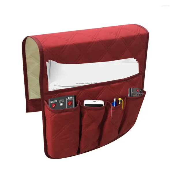 Bolsas de armazenamento sofá organizador lateral caddy bolsos duráveis de cabeceira de grande capacidade para telefones celulares revistas de revistas livros