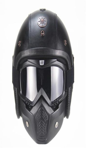 Celmetto di moto da uomo quattro stagioni rtro casco personalizzato fatto a mano 273d1381515