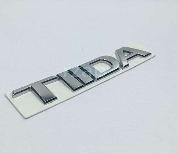 Emblema dell'auto 3d per Nissan Tiida Lettera logo Silver Auto Batunk Badge Nome Sticker 6407360