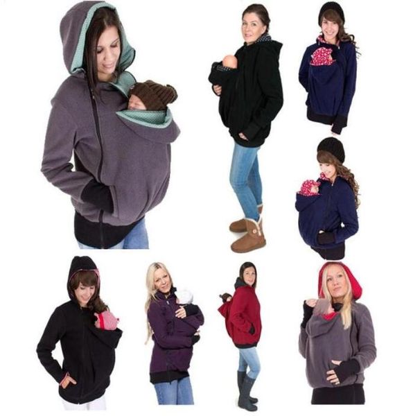 Baby -Trägerjacke Känguru Hoodie Winter Mutterschaft Oberbekleidung für schwangere Frauen verdickte Schwangerschaftsbabys mit Mantel 4688359