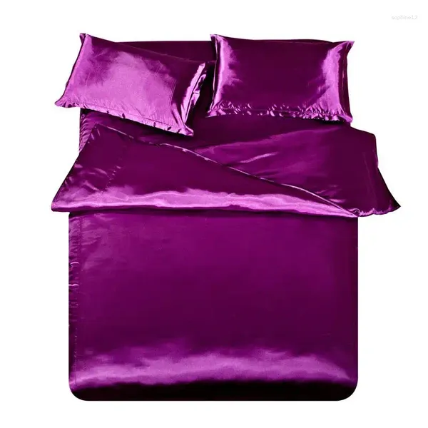 Set di biancheria da letto Juego de ropa cama seda satinada para 3 uds.Sbanas Sabanas Textiles El Hogar