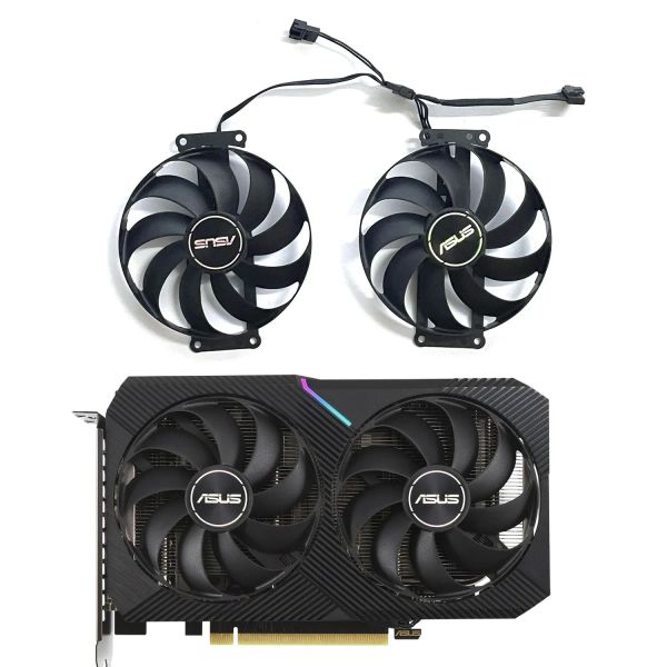 Pads Original brandneu CF9010U12S T129215SU PLA09215S12H Dual GTX1660 Super Mini -Lüfter für ASUS Dual RTX 3060Ti 3060 Mini Graphics Fan