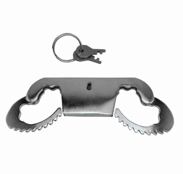 Paar Sexspielzeuge Edelstahl -Daumenmanschetten mit Key Bondage Lock Metall Handschellen Slave Zurückhaltung BDSM Tool Sex Toy Cosplay Game4668977