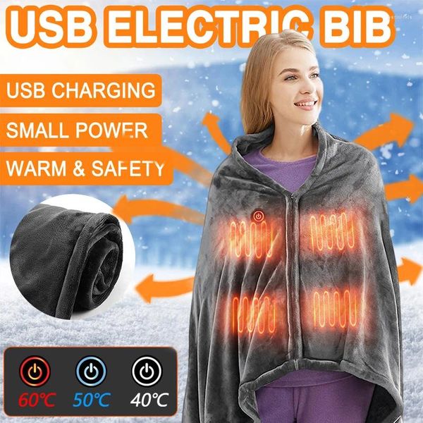 Decken USB -Stecker Elektrische Heizung Schalkorallen Velvet Winter Warm Decke 3 Zahnrad Einstellen der Temperaturregelung schnell beheizter Kap -Pad